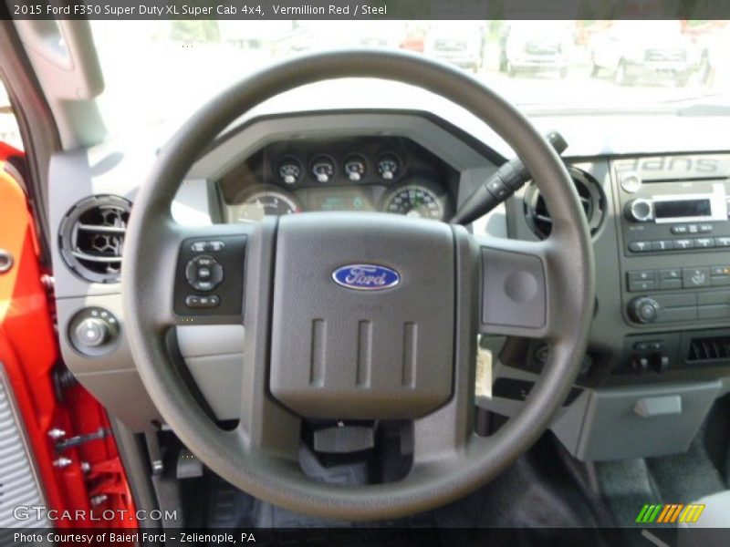 Vermillion Red / Steel 2015 Ford F350 Super Duty XL Super Cab 4x4