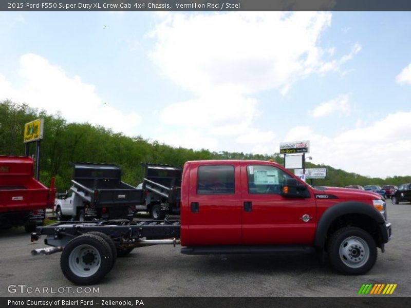Vermillion Red / Steel 2015 Ford F550 Super Duty XL Crew Cab 4x4 Chassis