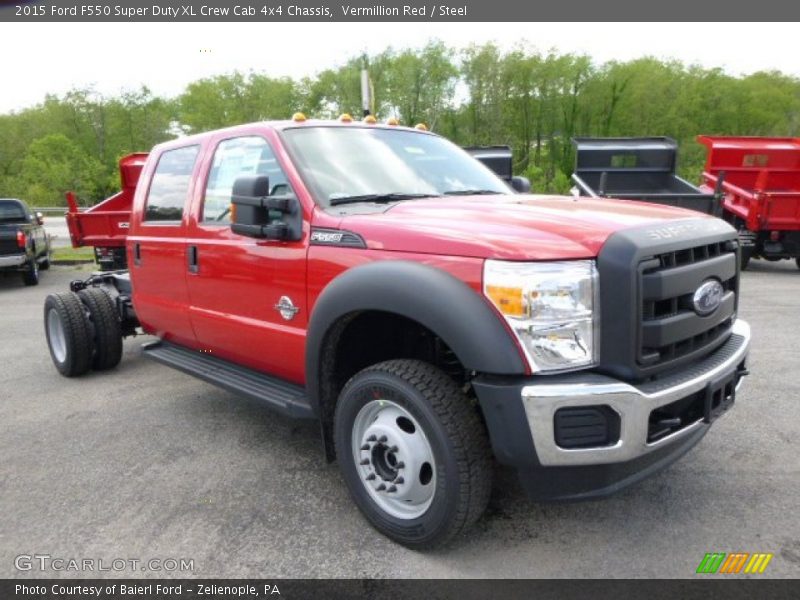 Vermillion Red / Steel 2015 Ford F550 Super Duty XL Crew Cab 4x4 Chassis