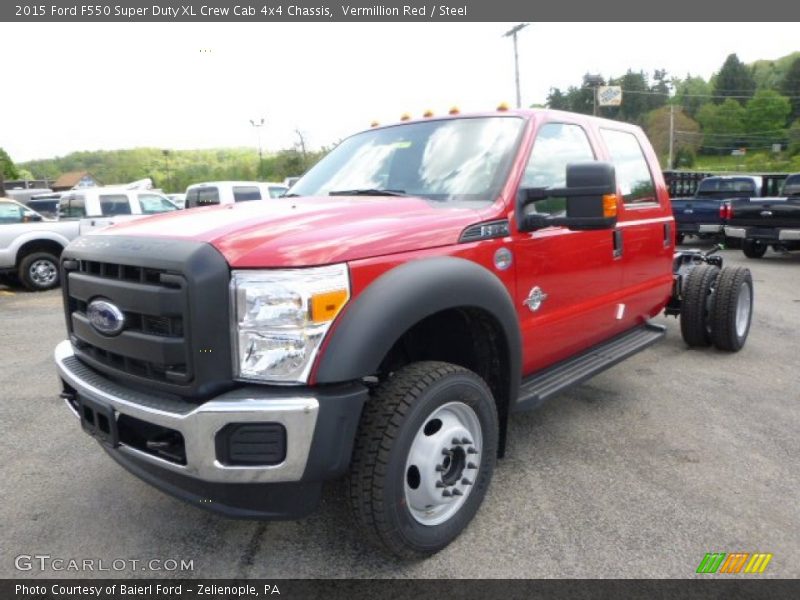Vermillion Red / Steel 2015 Ford F550 Super Duty XL Crew Cab 4x4 Chassis