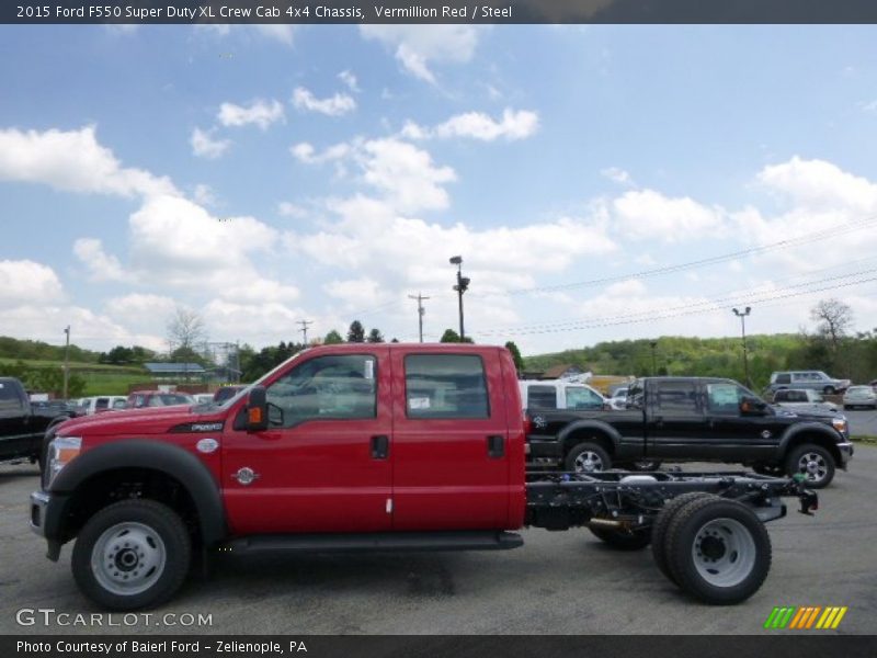 Vermillion Red / Steel 2015 Ford F550 Super Duty XL Crew Cab 4x4 Chassis