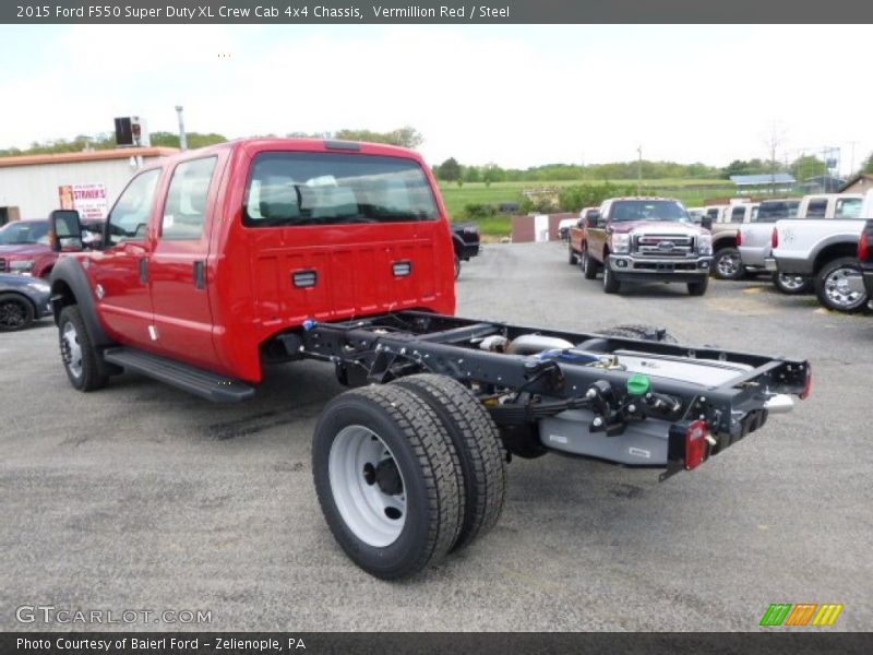 Vermillion Red / Steel 2015 Ford F550 Super Duty XL Crew Cab 4x4 Chassis