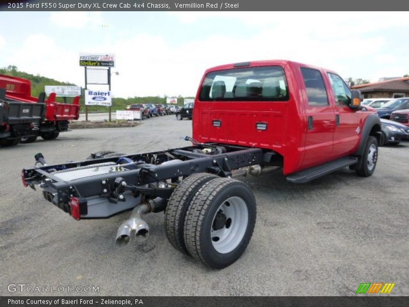 Vermillion Red / Steel 2015 Ford F550 Super Duty XL Crew Cab 4x4 Chassis