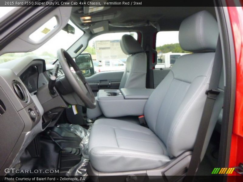 Vermillion Red / Steel 2015 Ford F550 Super Duty XL Crew Cab 4x4 Chassis