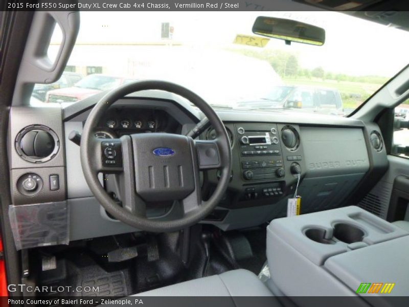 Vermillion Red / Steel 2015 Ford F550 Super Duty XL Crew Cab 4x4 Chassis
