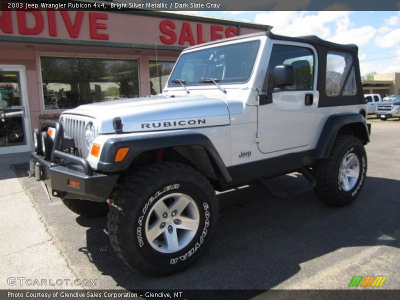 Bright Silver Metallic / Dark Slate Gray 2003 Jeep Wrangler Rubicon 4x4
