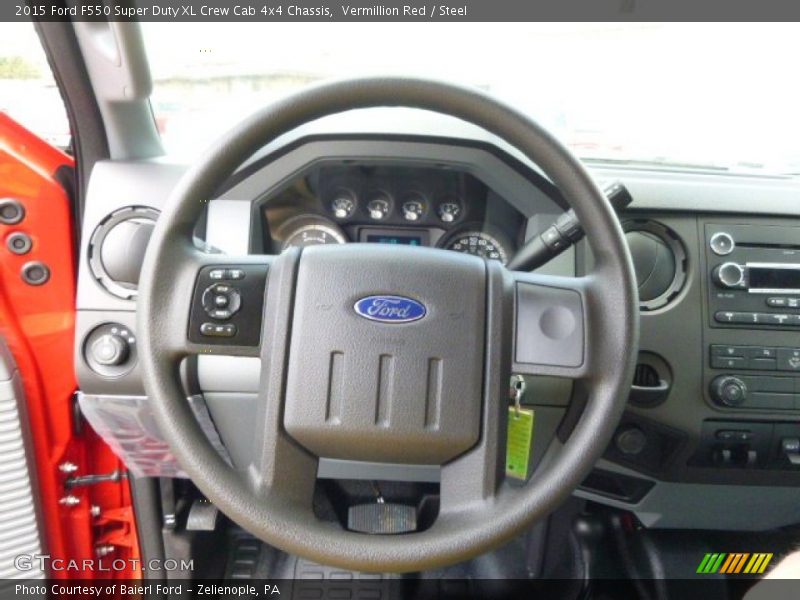 Vermillion Red / Steel 2015 Ford F550 Super Duty XL Crew Cab 4x4 Chassis