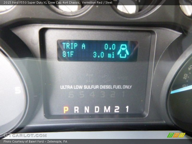 Vermillion Red / Steel 2015 Ford F550 Super Duty XL Crew Cab 4x4 Chassis