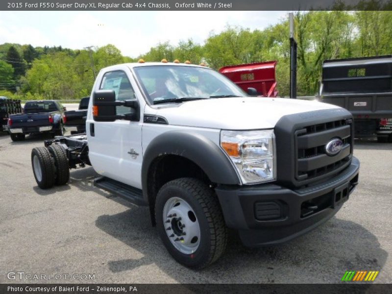 Oxford White / Steel 2015 Ford F550 Super Duty XL Regular Cab 4x4 Chassis