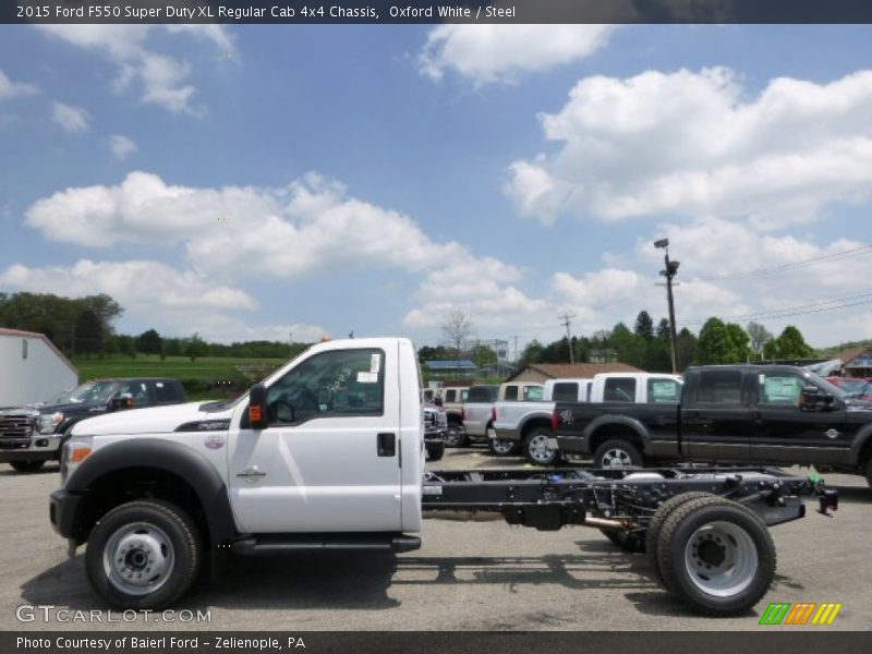 Oxford White / Steel 2015 Ford F550 Super Duty XL Regular Cab 4x4 Chassis