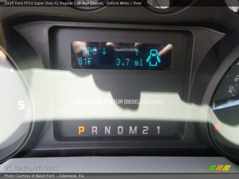 Oxford White / Steel 2015 Ford F550 Super Duty XL Regular Cab 4x4 Chassis