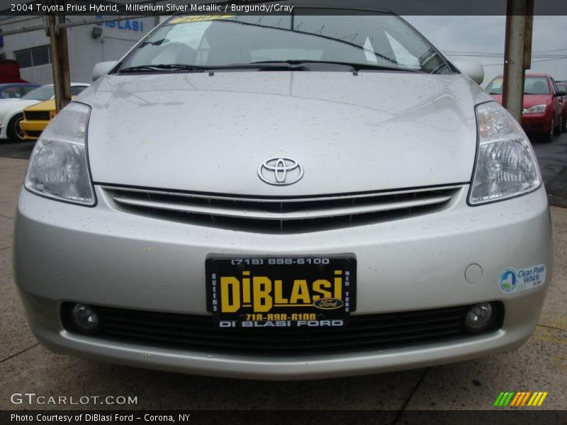 Millenium Silver Metallic / Burgundy/Gray 2004 Toyota Prius Hybrid