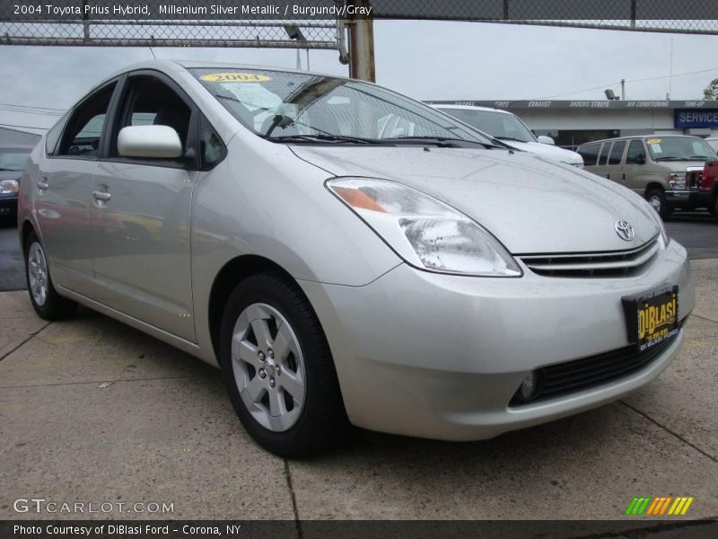 Millenium Silver Metallic / Burgundy/Gray 2004 Toyota Prius Hybrid