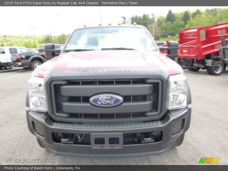 Vermillion Red / Steel 2015 Ford F550 Super Duty XL Regular Cab 4x4 Chassis