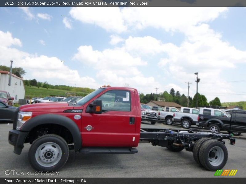  2015 F550 Super Duty XL Regular Cab 4x4 Chassis Vermillion Red