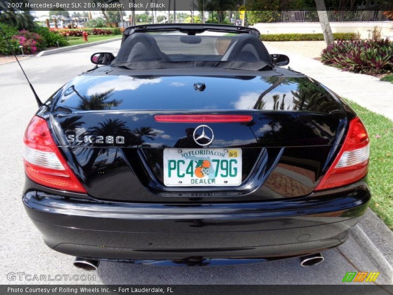 Black / Black 2007 Mercedes-Benz SLK 280 Roadster