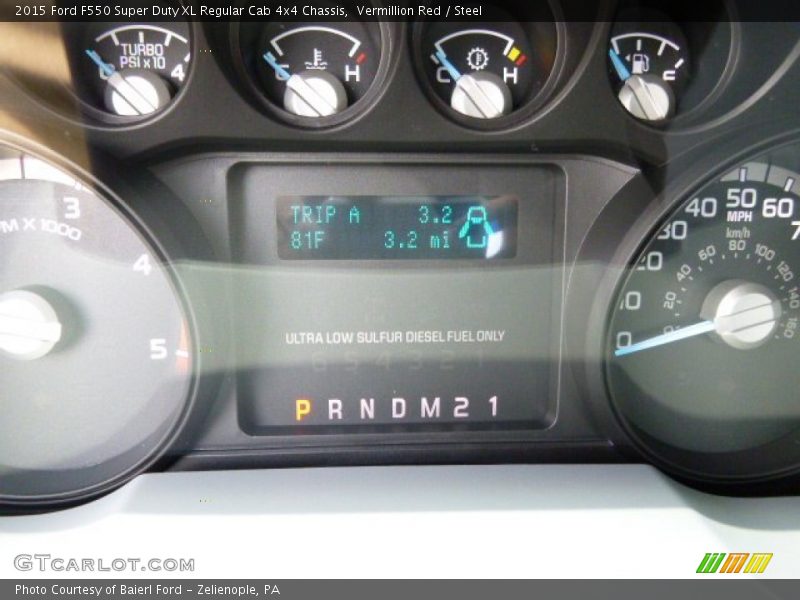  2015 F550 Super Duty XL Regular Cab 4x4 Chassis XL Regular Cab 4x4 Chassis Gauges