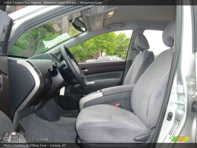 Millenium Silver Metallic / Burgundy/Gray 2004 Toyota Prius Hybrid