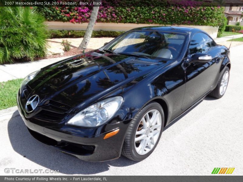 Black / Black 2007 Mercedes-Benz SLK 280 Roadster
