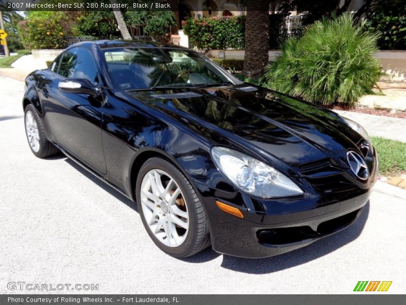 Black / Black 2007 Mercedes-Benz SLK 280 Roadster