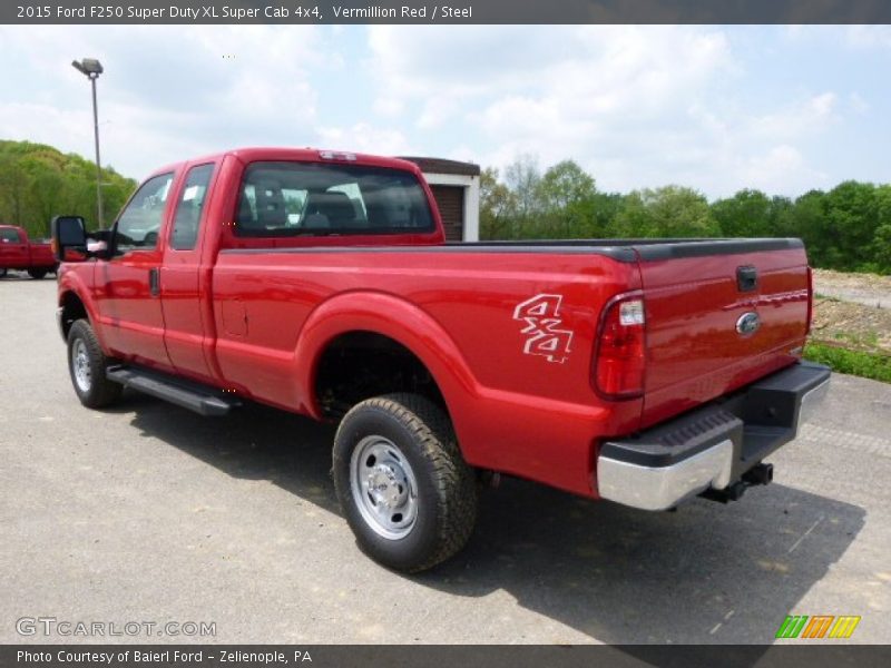 Vermillion Red / Steel 2015 Ford F250 Super Duty XL Super Cab 4x4
