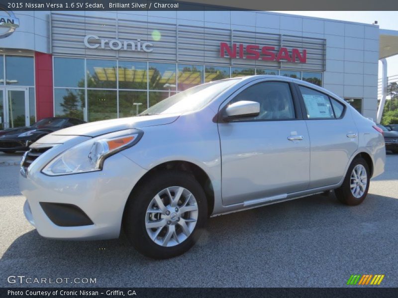 Brilliant Silver / Charcoal 2015 Nissan Versa 1.6 SV Sedan