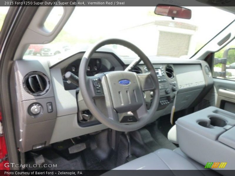 Vermillion Red / Steel 2015 Ford F250 Super Duty XL Super Cab 4x4