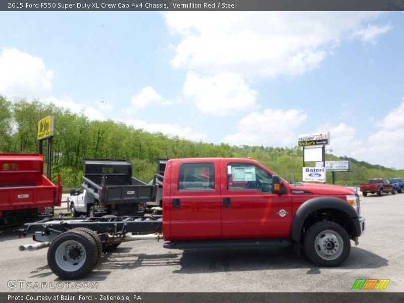 Vermillion Red / Steel 2015 Ford F550 Super Duty XL Crew Cab 4x4 Chassis