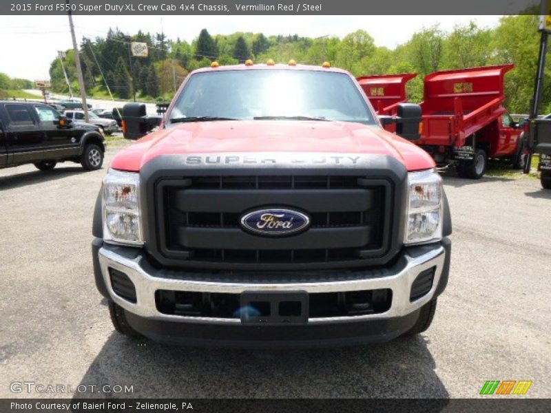 Vermillion Red / Steel 2015 Ford F550 Super Duty XL Crew Cab 4x4 Chassis