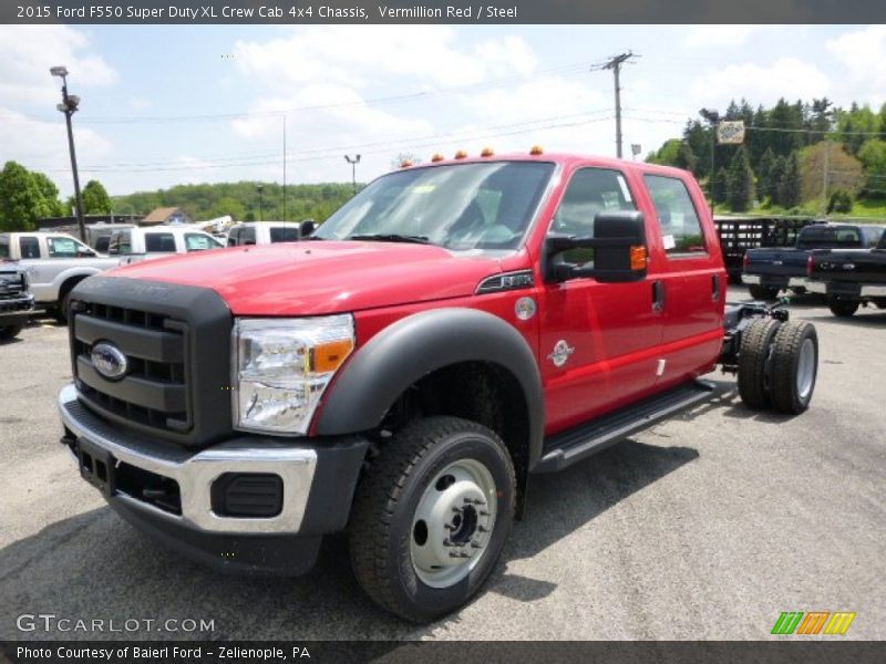 Front 3/4 View of 2015 F550 Super Duty XL Crew Cab 4x4 Chassis