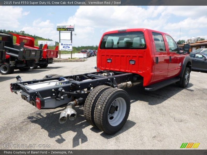 Vermillion Red / Steel 2015 Ford F550 Super Duty XL Crew Cab 4x4 Chassis