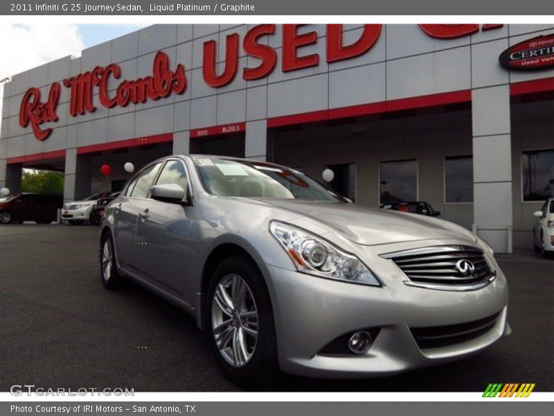 Liquid Platinum / Graphite 2011 Infiniti G 25 Journey Sedan
