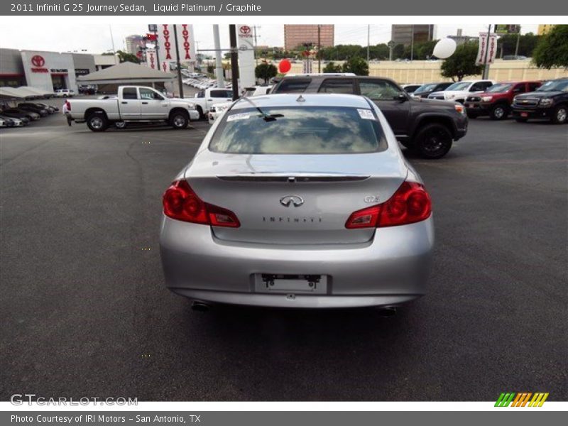 Liquid Platinum / Graphite 2011 Infiniti G 25 Journey Sedan
