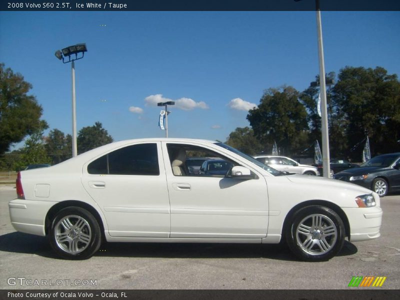 Ice White / Taupe 2008 Volvo S60 2.5T