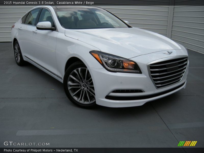 Casablanca White / Beige 2015 Hyundai Genesis 3.8 Sedan