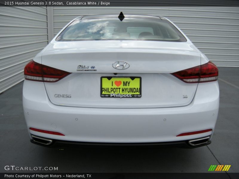 Casablanca White / Beige 2015 Hyundai Genesis 3.8 Sedan