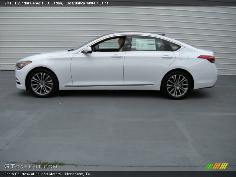 Casablanca White / Beige 2015 Hyundai Genesis 3.8 Sedan