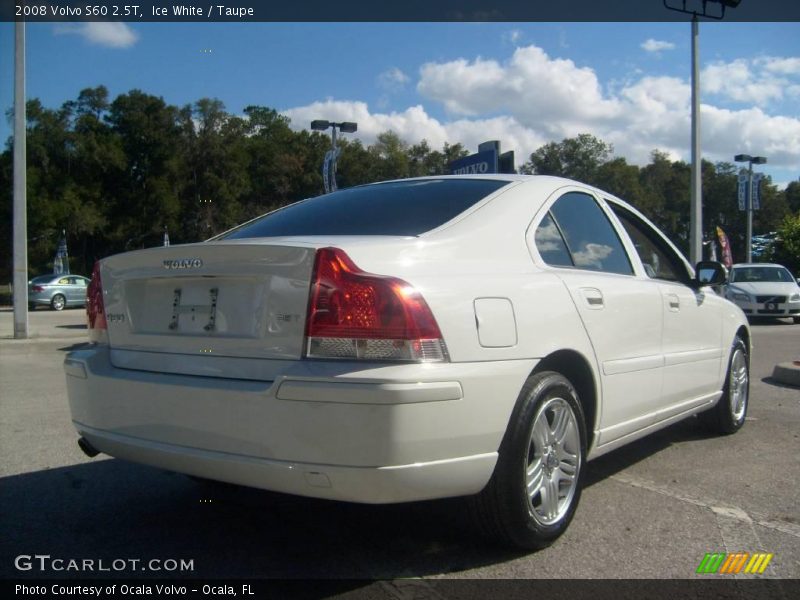 Ice White / Taupe 2008 Volvo S60 2.5T