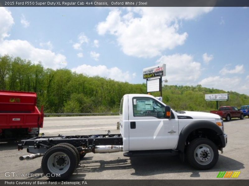 Oxford White / Steel 2015 Ford F550 Super Duty XL Regular Cab 4x4 Chassis