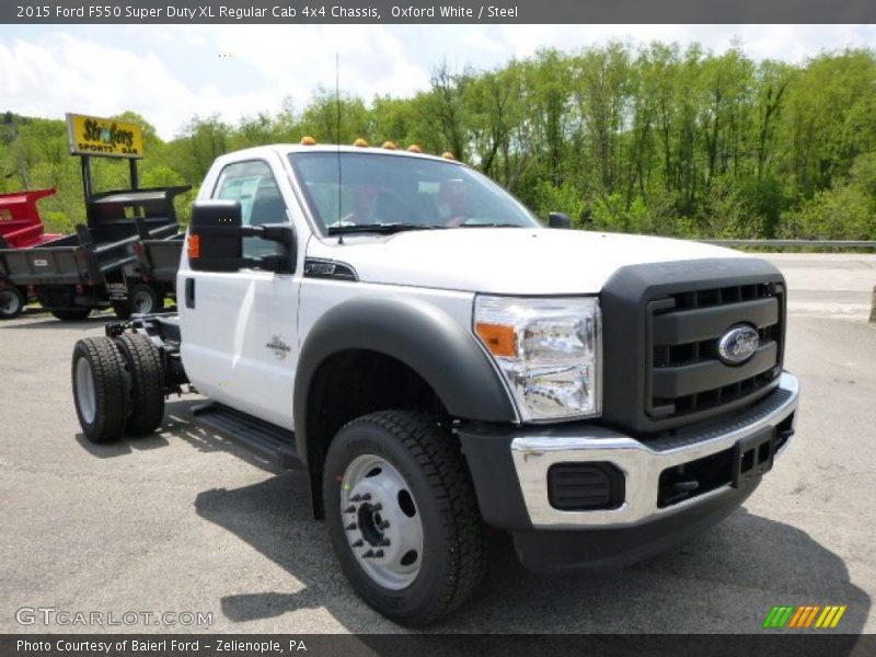 Oxford White / Steel 2015 Ford F550 Super Duty XL Regular Cab 4x4 Chassis