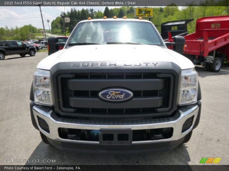 Oxford White / Steel 2015 Ford F550 Super Duty XL Regular Cab 4x4 Chassis