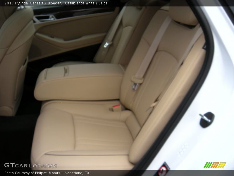 Casablanca White / Beige 2015 Hyundai Genesis 3.8 Sedan