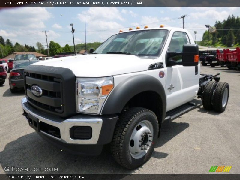 Oxford White / Steel 2015 Ford F550 Super Duty XL Regular Cab 4x4 Chassis