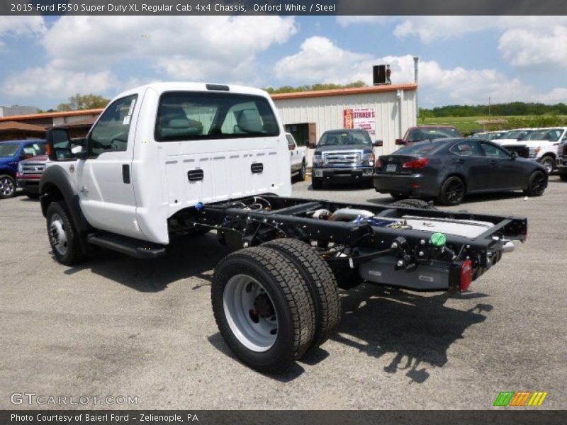 Oxford White / Steel 2015 Ford F550 Super Duty XL Regular Cab 4x4 Chassis
