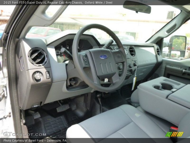Oxford White / Steel 2015 Ford F550 Super Duty XL Regular Cab 4x4 Chassis