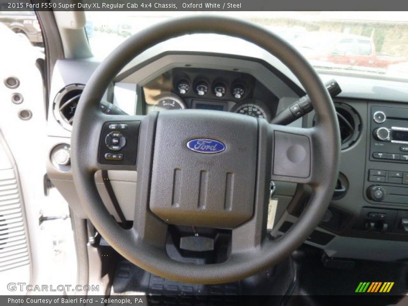 Oxford White / Steel 2015 Ford F550 Super Duty XL Regular Cab 4x4 Chassis