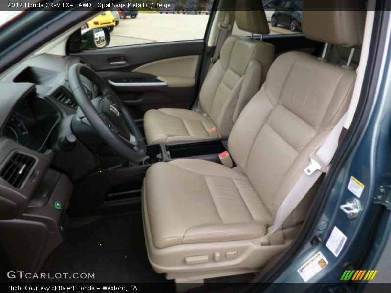 Opal Sage Metallic / Beige 2012 Honda CR-V EX-L 4WD