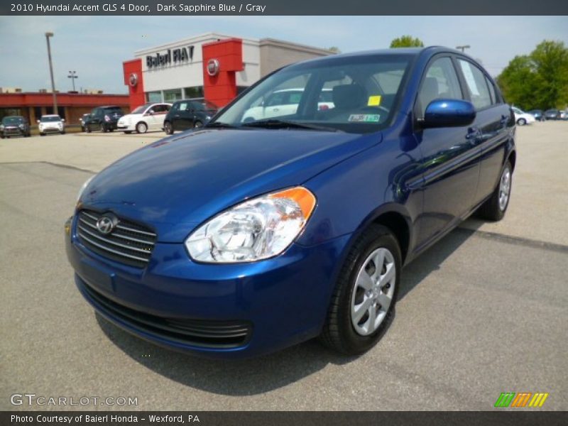 Dark Sapphire Blue / Gray 2010 Hyundai Accent GLS 4 Door