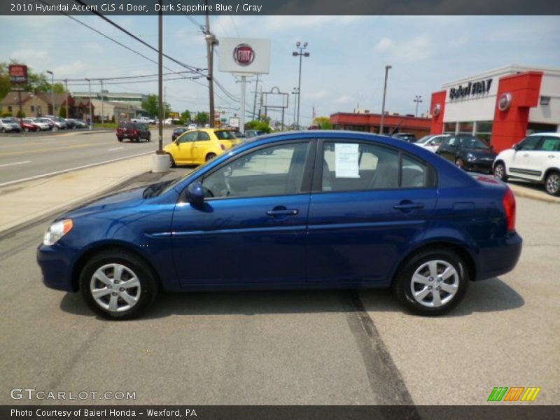 Dark Sapphire Blue / Gray 2010 Hyundai Accent GLS 4 Door