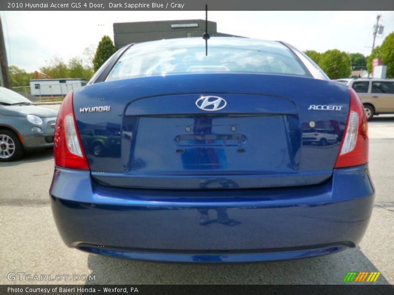 Dark Sapphire Blue / Gray 2010 Hyundai Accent GLS 4 Door